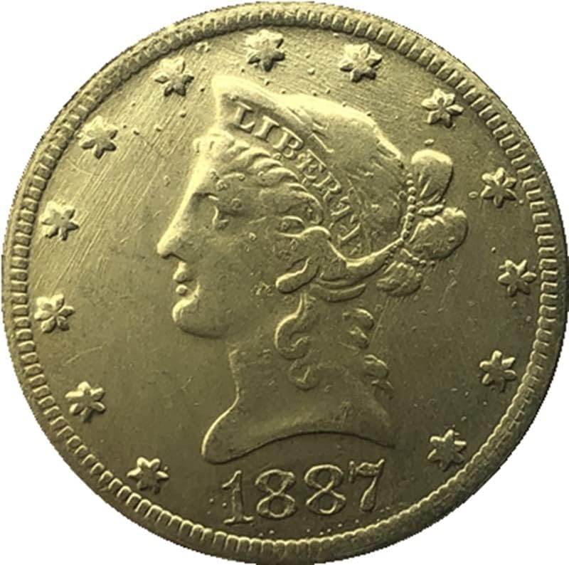40 različitih datuma p verzija američkih 10 zlatnih kovanica mesingane antikne rukotvorine inozemne kovanice 27mm