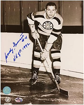 Woody Dumart Boston Bruins Potpisan i upisano vintage 8x10 fotografija - autogramirane NHL fotografije