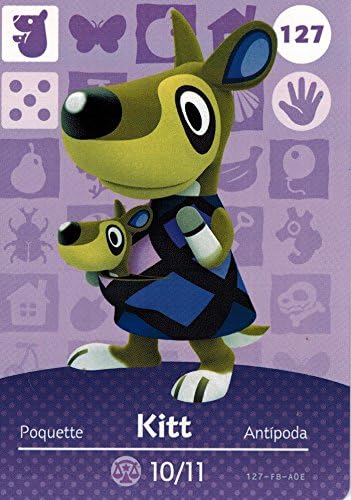Nintendo prelaz životinja sretan dom dizajner Amiibo kartica Kitt 127/200 SAD verzija
