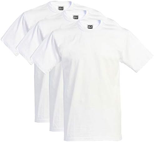 DREAM USA Muška 3-Pack teška pamučna kratka rukava Crew Neck T-Shirt