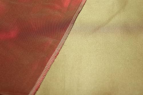 svilena holandska satenska tkanina Zlatna X crvena boja 54 široka pored dvorišta.