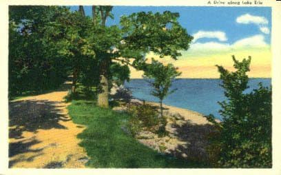 Jezero Erie, Ohio razglednica