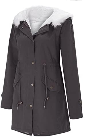 Ženski zadebljani kaput plus veličina Topla Trendi zimska runo obložena kapuljača snijega za žene za žene