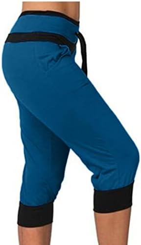 RBCulf Žene CAPRIS CROW široke nogave hlače Plus size Labavi povremeni džep visoki struk jogger dukserice