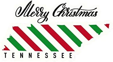 Tennessee Početna stranica Božićne naljepnice Merrry Božić Tennessee Karta Car Decal Božićni ukras Prozor