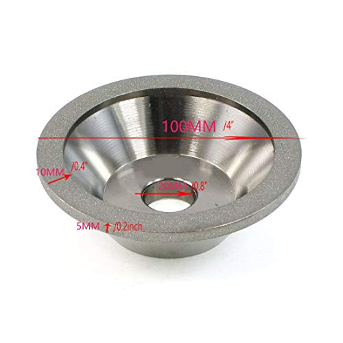 4 / 100mm Carbide metalna dijamantna brusna kolica za brušenje kotača za brušenje za karbid, 100x 32x 20x