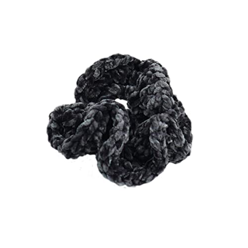 Benang Velvet Scrunchies-Crna-udobna elastična rastezljiva Vezica za kosu dodatak za žene / djevojke sa