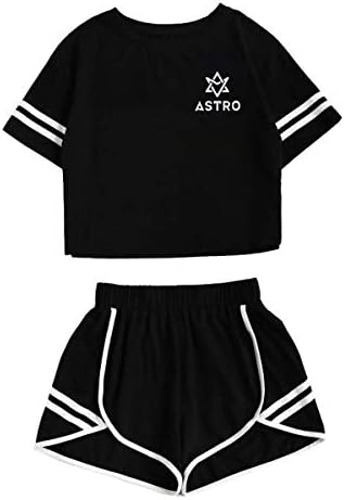 Mainlead KPOP Astro 2pcs majice + vruće hlače MJ Rocky Sanha Jinjin Outfits