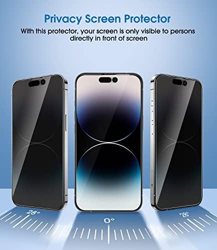 Amfilm OneTouch kompatibilan sa iPhoneom 14 Pro Max 2022 Zaštita ekrana od kaljenog stakla-sa jednostavnim