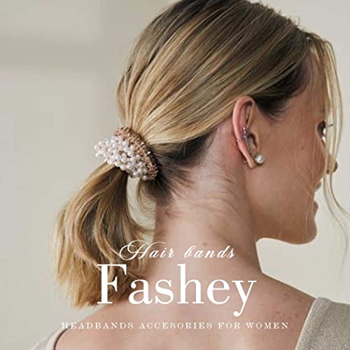 Fashey Pearl Hair Scrunchies Rhinestone hair Ties elastične trake za kosu držač repa užad za kosu Dodaci