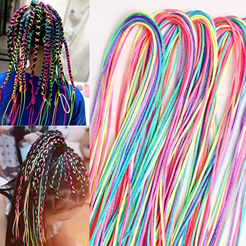 50kom pletenice za kosu razne gradijentne šarene pletene trake za kosu za rep pletenice ženske djevojke