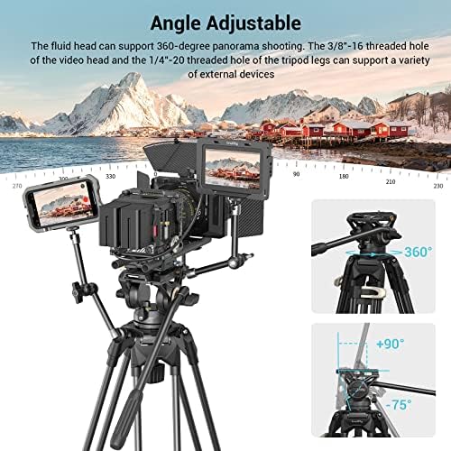 Paket: SmallRig AD-01 video statiove 3-lagan 57 Aluminijumska kamera stativa