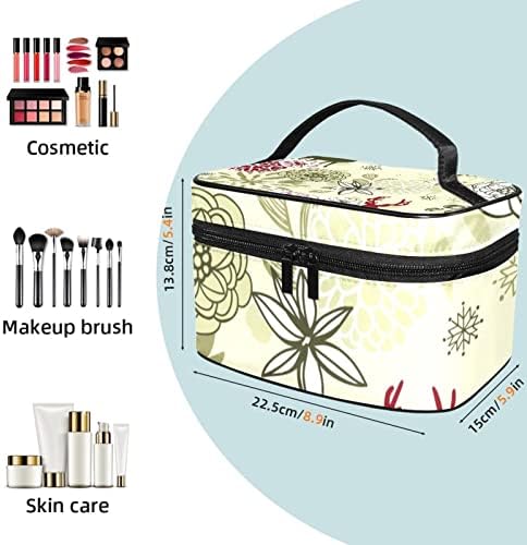 Toaletna torba, putna kozmetička torba za žene za žene muškarci, Dahlia Elk Spring Floral
