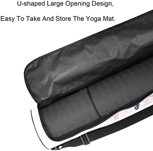 RATGDN Yoga Mat torba, Wisteria Floral Exercise Yoga Mat Carrier full-Zip Yoga Mat torba za nošenje sa podesivim