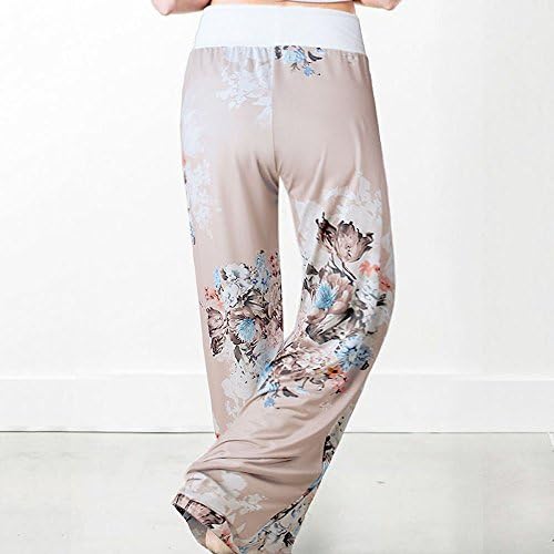 MGBD ženske udobne pidžame hlače cvjetne tiskane crtež palazza široke noge joga hlače ugodne udobne pidžame