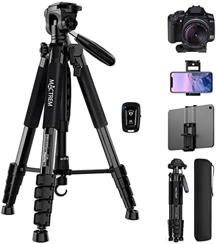 Mactrem 75 inčni kamera za Sony Canon Nikon, lagan putnik video aluminijski stalak za stajanje sa mobilnim