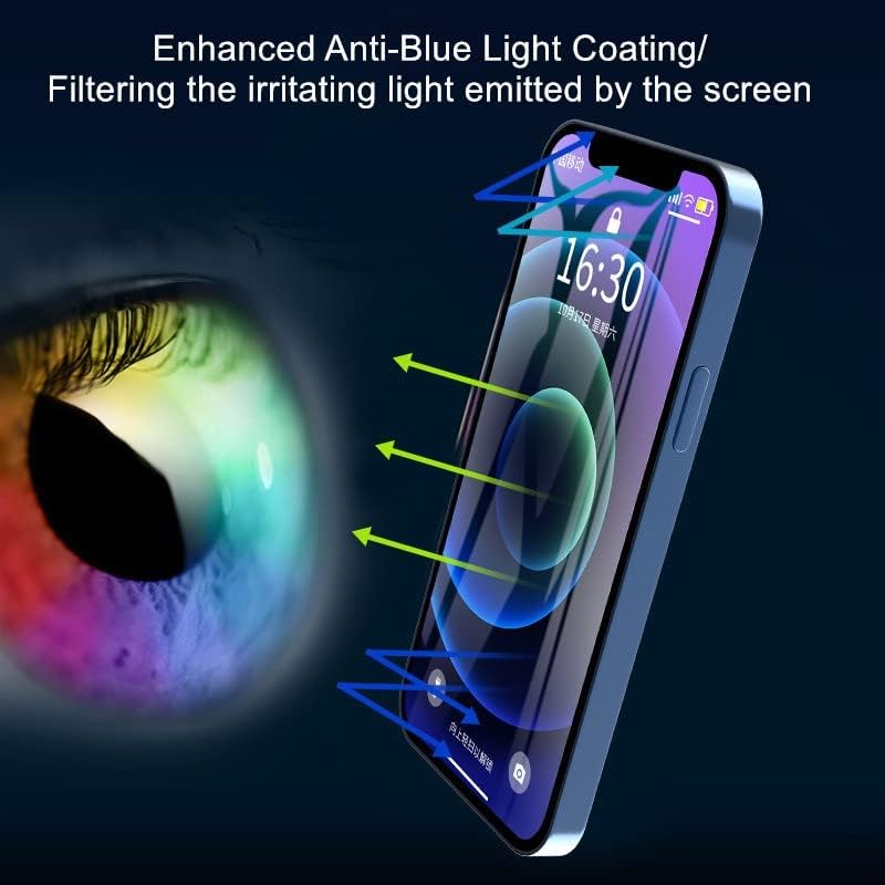 WAASS [2 Pakovanje kompatibilno sa iPhone X / XS/11pro Zaštita ekrana za privatnost gradijent šareno Anti špijun Anti plavo svjetlo HD Zaštita ekrana kaljeno staklo jednostavna instalacija