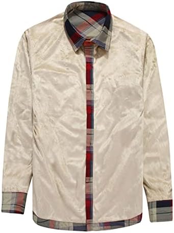 Košulja za jakne XXBR kašmire za muške, plairani šerpa košulja od flisa provjerila patchwork gumb dole Ležerna