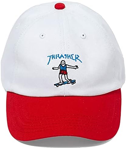 Thrasher muški Gonz Old Timer Strapback šešir bijelo / crveno