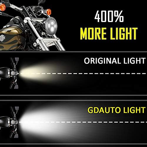 GDAUTO 7-inčni LED farovi za motocikle, Ultra ograničeni sa 4-1/2 LED prolaznim lampama 4,5 prsten za montiranje