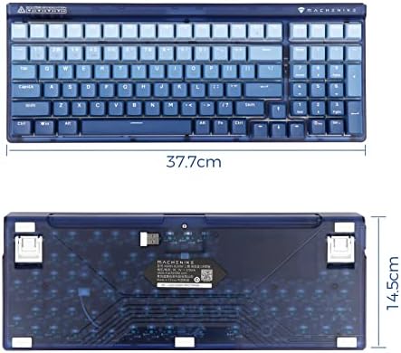 EPOMAKER MACHENIKE K600S 100-ključni Hot Swapable RGB Bluetooth 5.0/2.4 GHz/Tip-C Žična mehanička tastatura