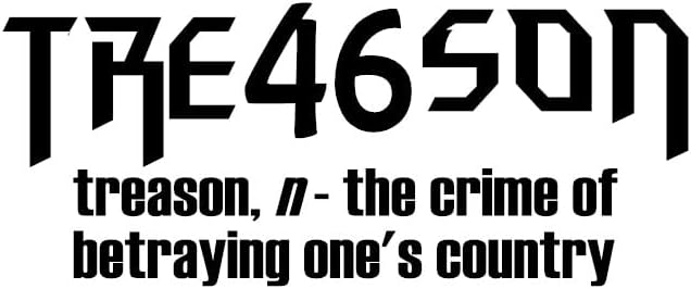 Tre46son - izdaja - zločin izdaje nečije zemlje naljepnica čekom prilagođenog dizajna - više boja i veličina
