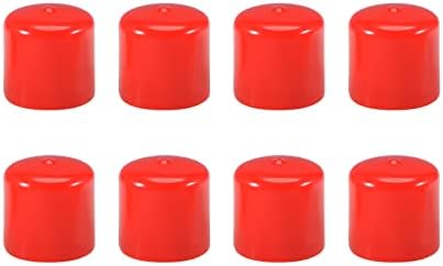 DMiotech 8 Pack 45mm ID crveni štitnici za navoje gumeni završni poklopci poklopci vijaka za cijev za namještaj