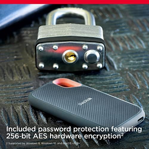SanDisk 500GB Extreme prijenosni SSD - do 1050MB/s - USB-C, USB 3.2 Gen 2-eksterni SSD - SDSSDE61-500g-G25
