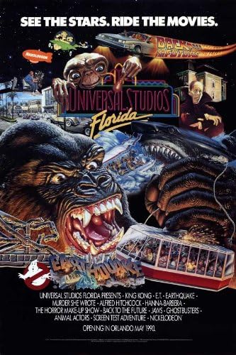 Pop kultura grafika Universal Studios Florida poster film 11x17