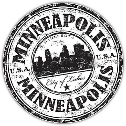 Minneapolis City Minnesota USA Državni Grunge Badge Car BUMPER naljepnica naljepnica