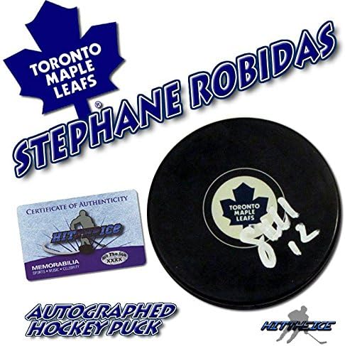 STEPHANE ROBIDAS potpisao TORONTO MAPLE LEAFS Pak w / COA novi 3-Autogramed NHL Paks