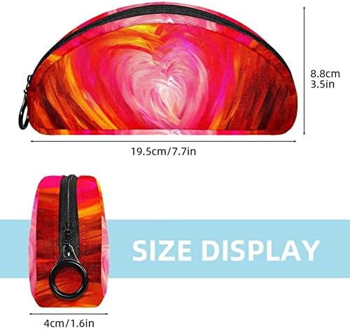 Tbouobt vrećica za šminku patentna torbica Travel Kozmetički organizator za žene i djevojke, crveno srce