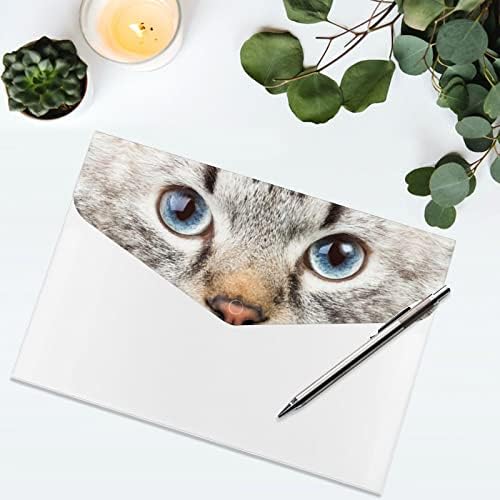Funny Cat Kitten face File Folder torba za dokumente s Prijenosnom torbicom za organizatore datoteka veličine A4