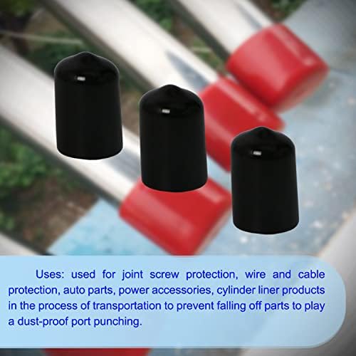 Aopin gumeni okrugli poklopac poklopca 0,67 inča zaštitni navoji od navoja PVC fleksibilne cijevi za cijevi zaštitni vijak za navoj zaštitni poklopac za navoj / za poklopac cijevi za cijev 20 kom