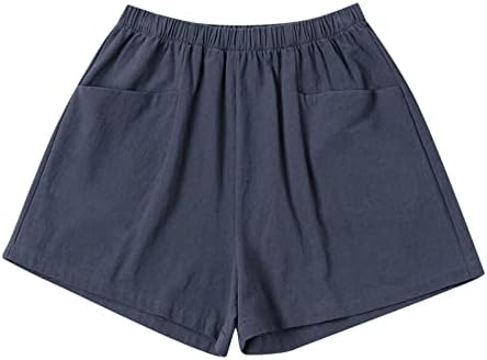Pamučne kratke hlače za žene casual ljeti kratke hlače sa visokim strukom Labavi fit udobne salone kratke