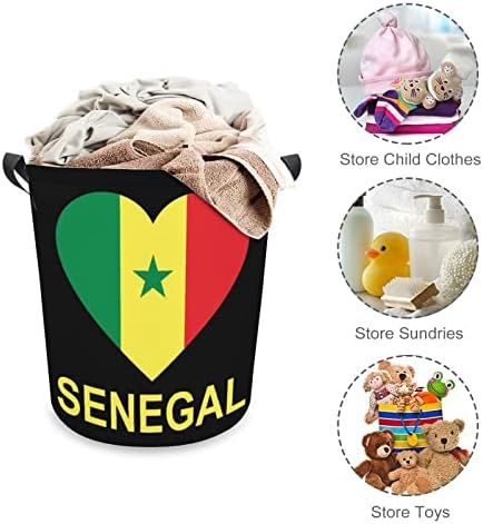 Love Senegal korpa za pranje veša torba za pranje kanta za skladištenje sklopiva visoka sa ručkama