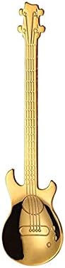 NC 304 od nehrđajućeg čelika kašika kašika za kašiku Pomiješajte kašiku Titanium Ice Bar Music Bar kašika kreativna kašika Zlatna gitara kašika