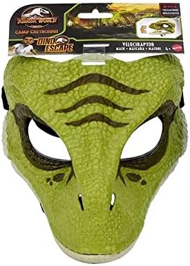 Jurassic world Velociraptor maska zelena