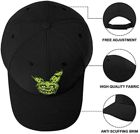 Anime pet noći Springtrap logo kapa Tata šešir podesive pamučne bejzbol kape za muškarce crne