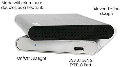 Fantom pogoni FD G31-2TB prijenosni SSD-USB 3.1 Gen 2 Type-C 10Gb / s-Black - Win Plug and Play-Made Aluminij-brzina