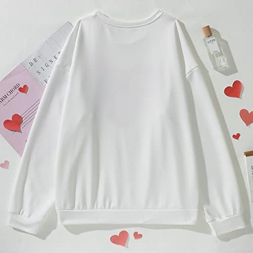 Cm c & m wodro dukserirt za žene dugih rukava smiješno ljubavno srce grafički pulover slatke casual crewneck