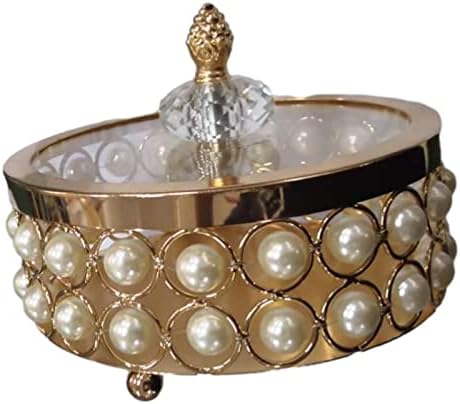Baoblaze Pearls nakit nakit naušnice prstenovi obrnuto Organizator Organizator čuva kutiju sa poklopcem