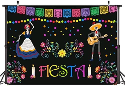 Lofaris Meksička Fiesta pozadina Dan mrtvih pozadina fotografije Lobanja cvjetni tuš za bebe Rođendanska