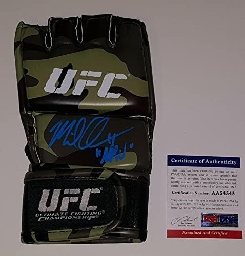 Michael Chiesa potpisan Auto'd UFC rukavica Psa/DNK Coa Aa54545 Mma borba Noć 173-autograme UFC rukavice