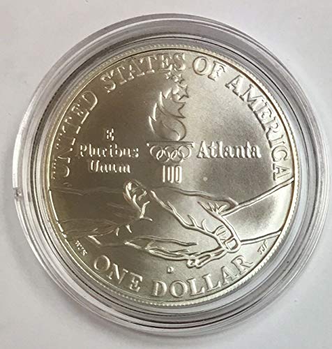 1995 D Atlanta Olimpijada Gimnast Commemorative BU Silver Dollar - Gem Sjajno Necrnuolo - američka kovnica