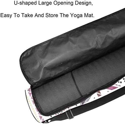 Laiyuhua Yoga Mat torba, dvostruki patentni zatvarači Yoga teretana torba za žene i muškarce-glatki patentni zatvarači, veliki otvor u obliku slova U i podesivi kaiš, odgovara većini prostirki prelijepi starinski uzorak
