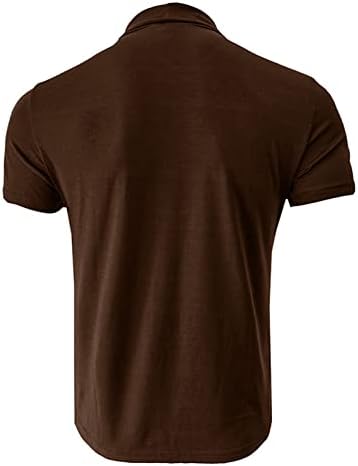 Ležerni muški mock tortleneck kratki rukav pulover Slim Fit Basic T-majice