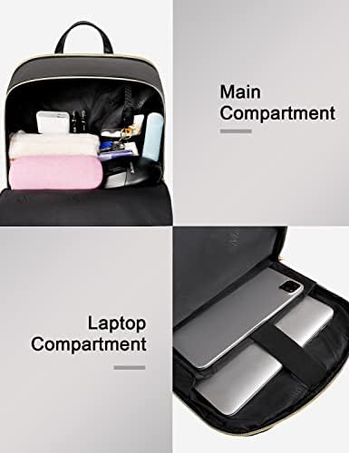 Matein laptop ruksak za žene, PU kožni poslovni ruksak torbica fit 15,6 inča računara, vodootporan trajni