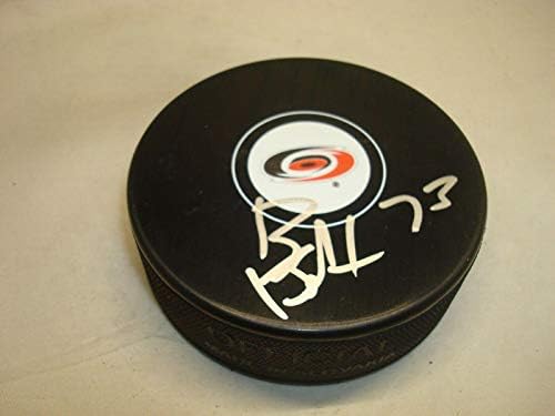 Brett Bellemore potpisao Carolina Hurricanes Hockey Puck Autographed 1B-Autographed NHL Pucks