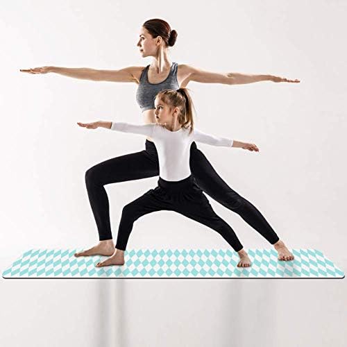 DJROW Yoga Mat Diamond White Blue natural Pilates Vježba Mat Eco Friendly Gym mat Thickness 1/4